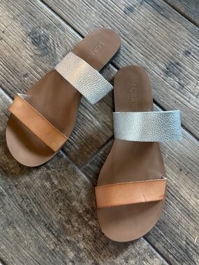J. Crew Double Strap Slide Sandals size 7